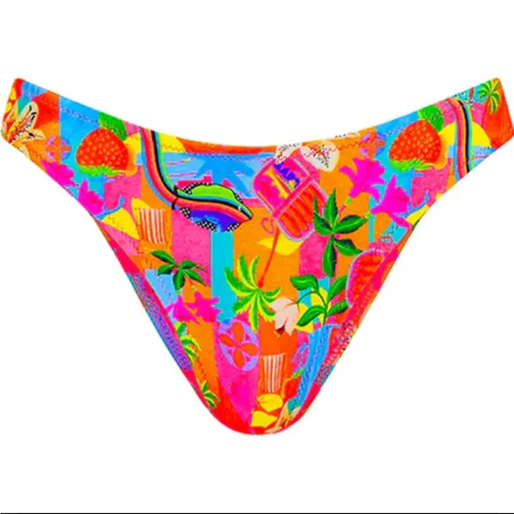 Kulani Kinis Vintage V Havana Haven Bikini Bottom Small NWT
